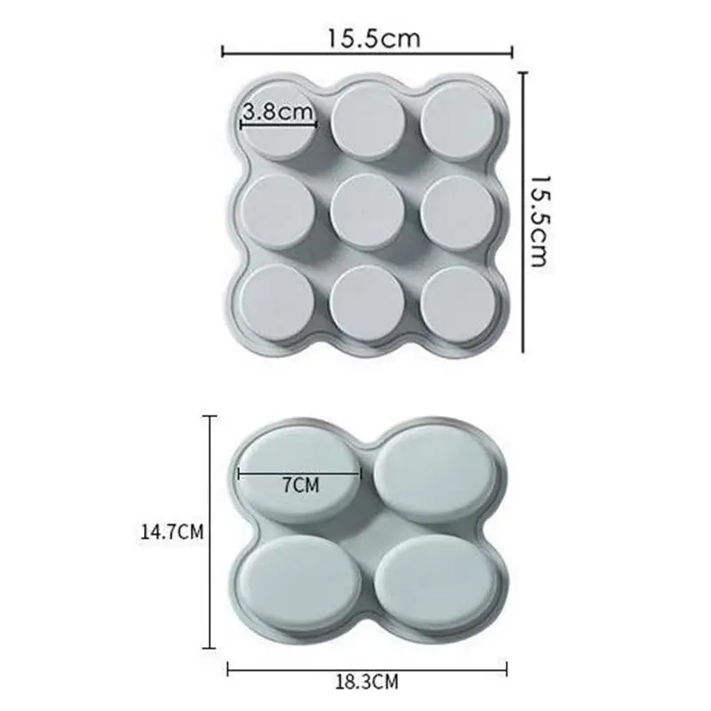 

9 Cavity Round Shape Chocolate Silicone Mold Ice Sweet Candy Jelly Mould DIY Fondant Cake Molds Food Grade Silicone Crafts