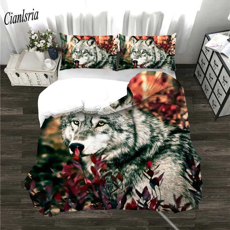 

Cianlsria Wolf Totem 3D Printed Bedding Sets 2020 New Fashion 3 PCE Quilt Cover and Pillowcase No Sheets