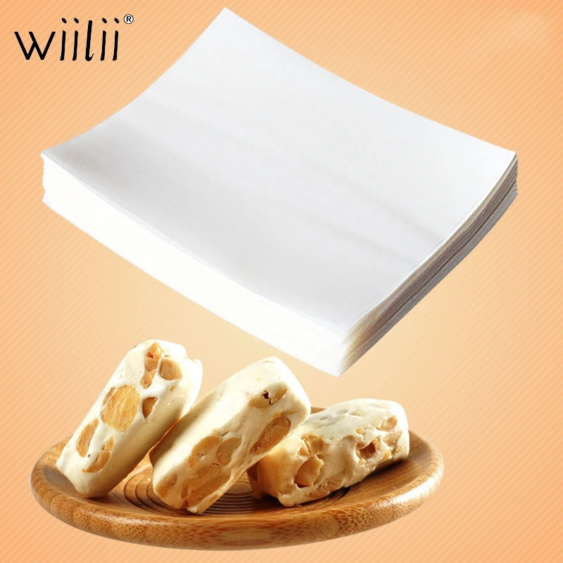 500 шт прозрачная нуга оберточная бумага съедобная клейкая рисовая для выпечки