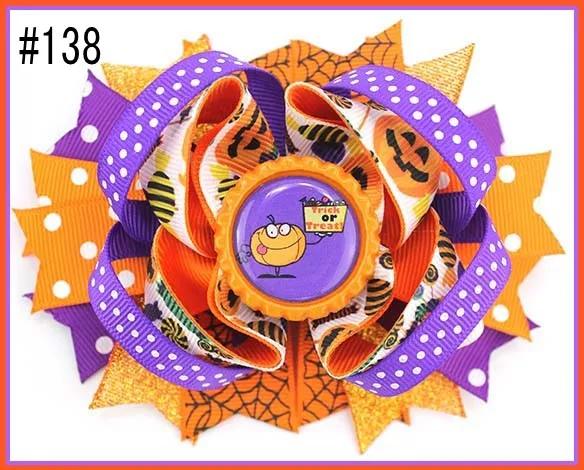 Бесплатная доставка B Группа 60 шт бутик для Хэллоуина банты волос на День