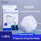 Маска для лица Fpp2 для взрослых Kn95, многоцветная двухслойная защитная маска из ткани мелтблауна Ffp2 Mondkapjes, Пылезащитная маска