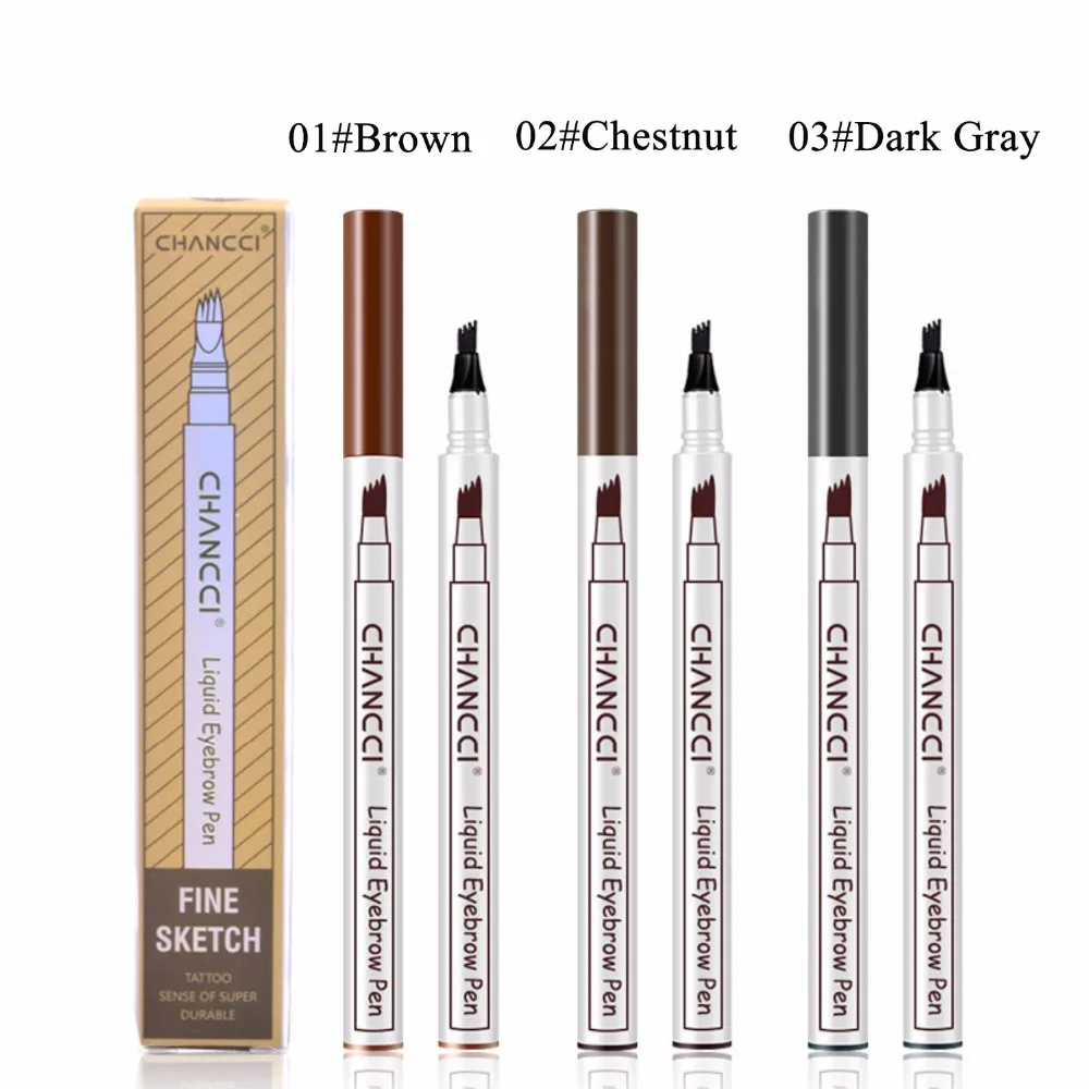1 шт. микроблейдинг карандаш для бровей водонепроницаемый вилка кончик