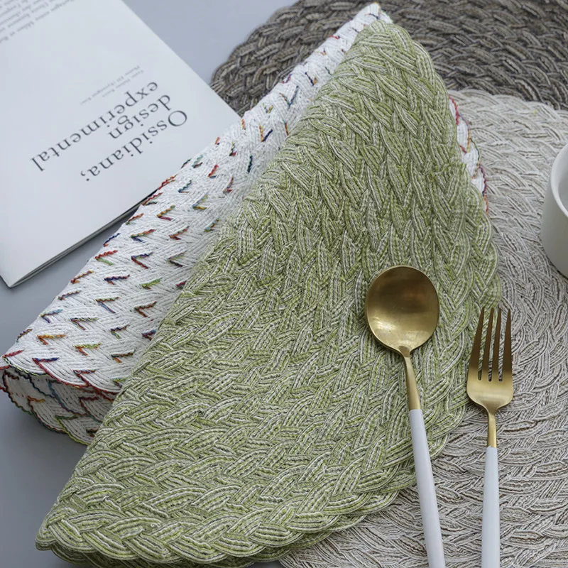 Простые круглые однотонные коврики из ПВХ в японском и южнокорейском стиле