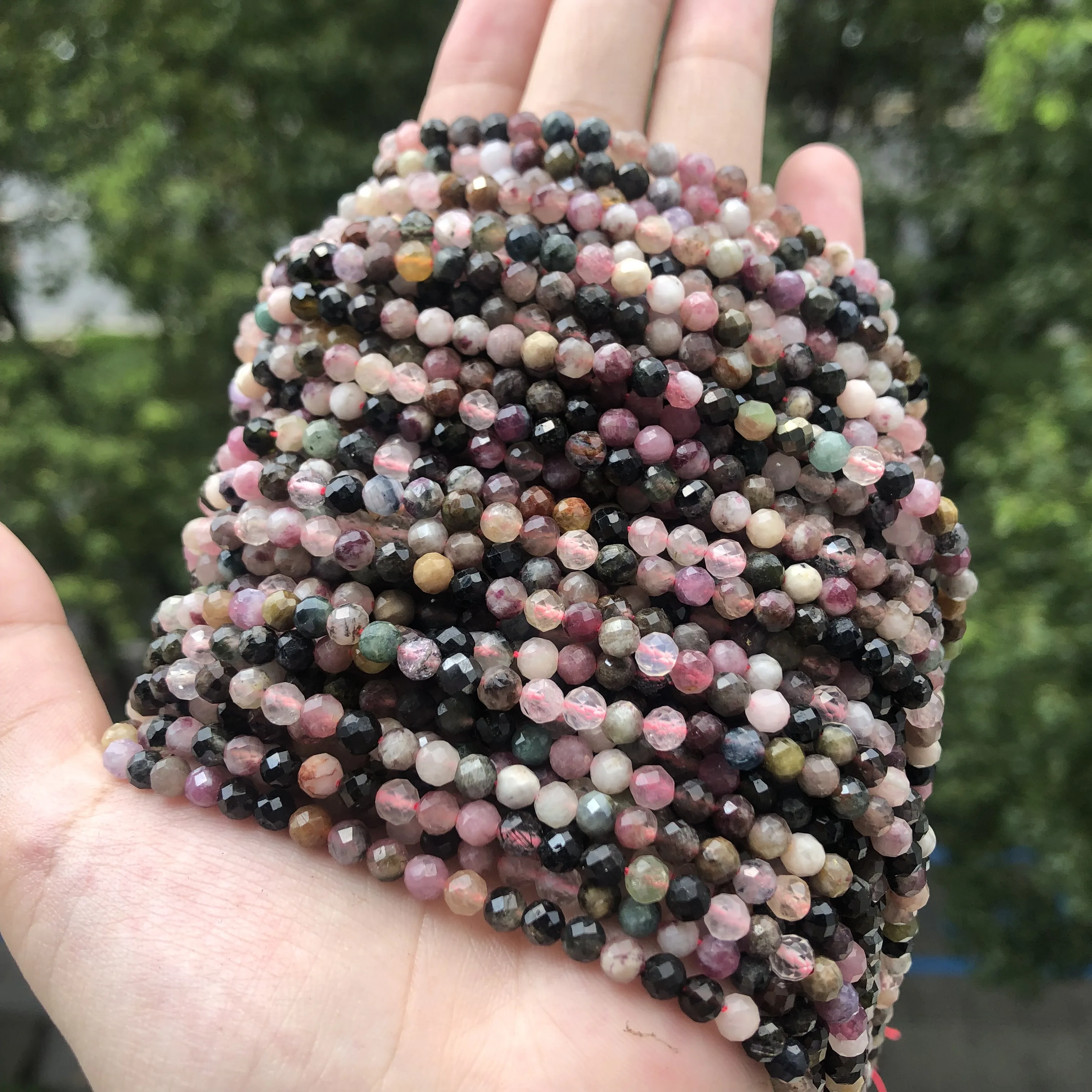 Бусины Из Натурального граненого камня 15 дюймов 2 3 4 мм для самостоятельного