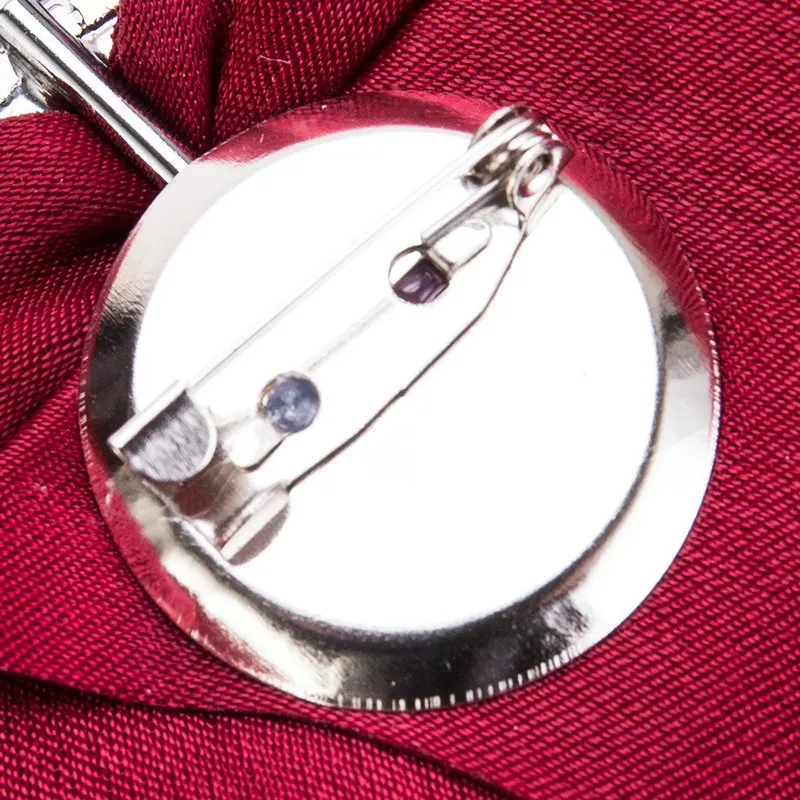 Трендовые большие круглые стразы броши бант булавка лента цветок ткань женские