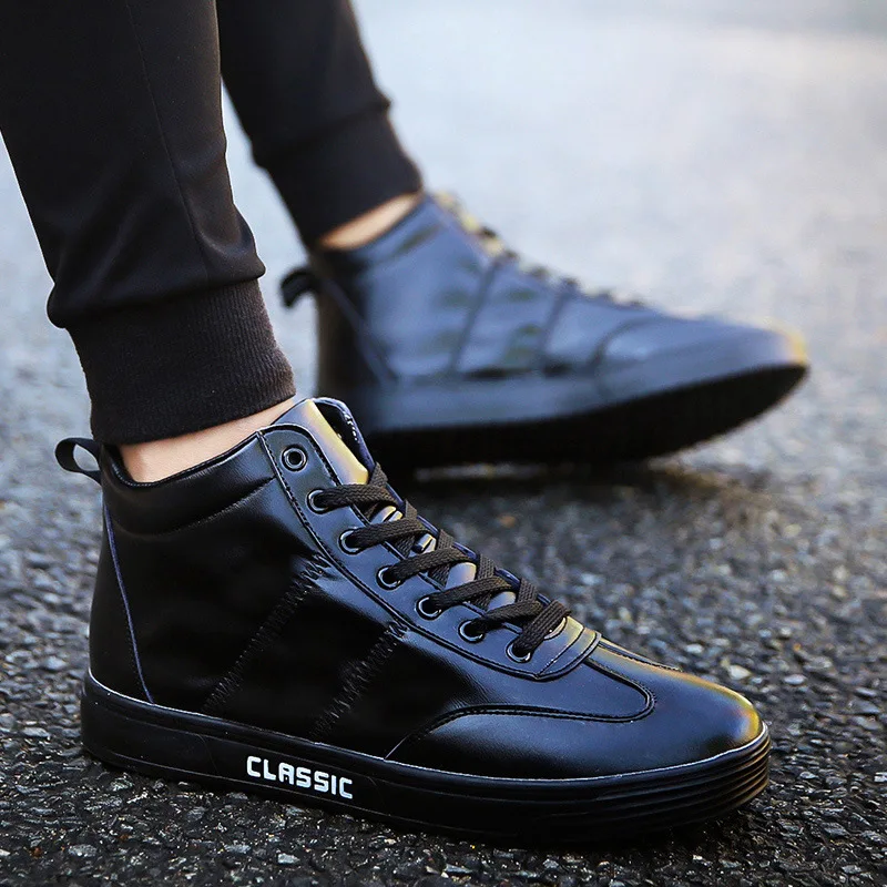 Кроссовки мужские для танцев в стиле хип-хоп мягкая кожа высокие дышащие