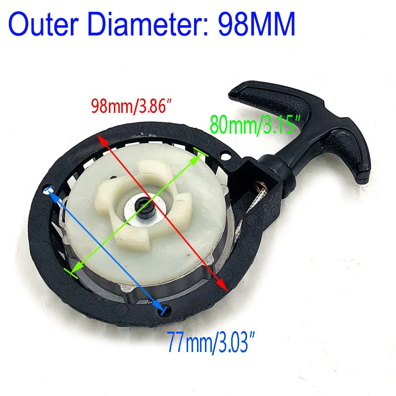 Пусковое устройство из алюминиевого сплава легко тянуть подходит для 47cc 49cc 2 Stoke