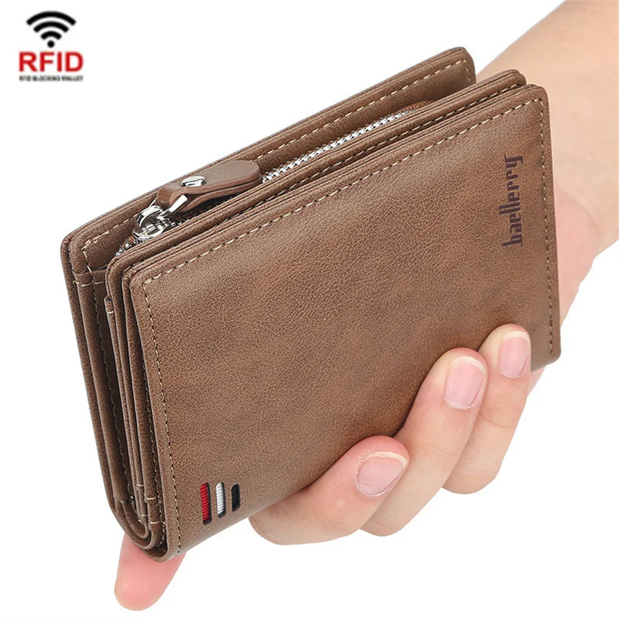 Короткий кошелек для мужчин Многофункциональный модный бумажник с вертикальной