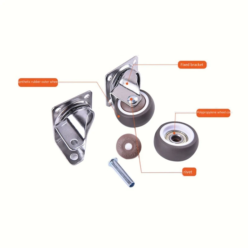 8 шт бытовой/кпромышленной тележки 1 дюймов сверхмощный поворотный мягкий
