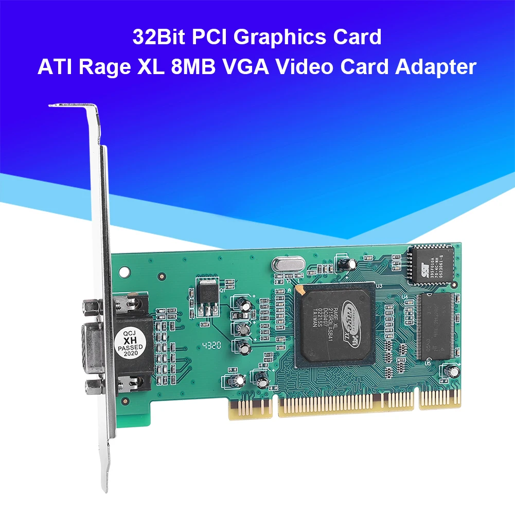 32 бит PCI видеокарта ATI Rage XL 8 Мб VGA Видеокарта адаптер для настольных компьютеров