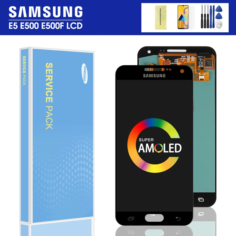Оригинальный дисплей E5 для Samsung Galaxy E500 Lcd E5000 E500M ЖК с сенсорной панелью дигитайзер