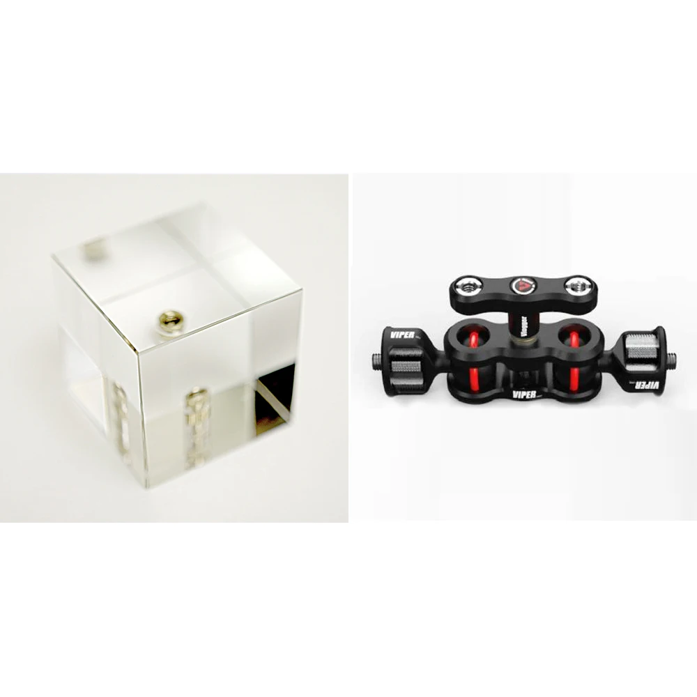 Cube and Adaptor Видеокамера кристалл куб фильтр объектива Vlogger волшебный светильник для DSLR камеры фотографии Halo Кристалл Объектив Универсальный интерфейс 1/4 - Цвет: Cube and Adaptor