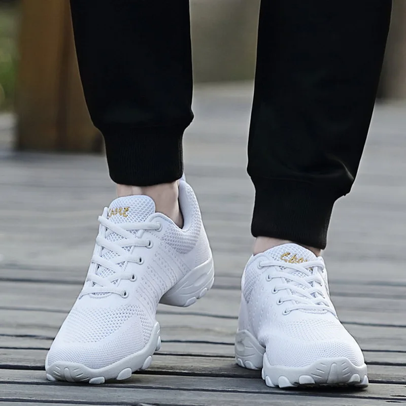 

Mesh Jazz Shoes Men's Modern Soft Outsole Dance Sneakers Breathable Dancing Fitness Training Shoes Ballroom Dance Shoes