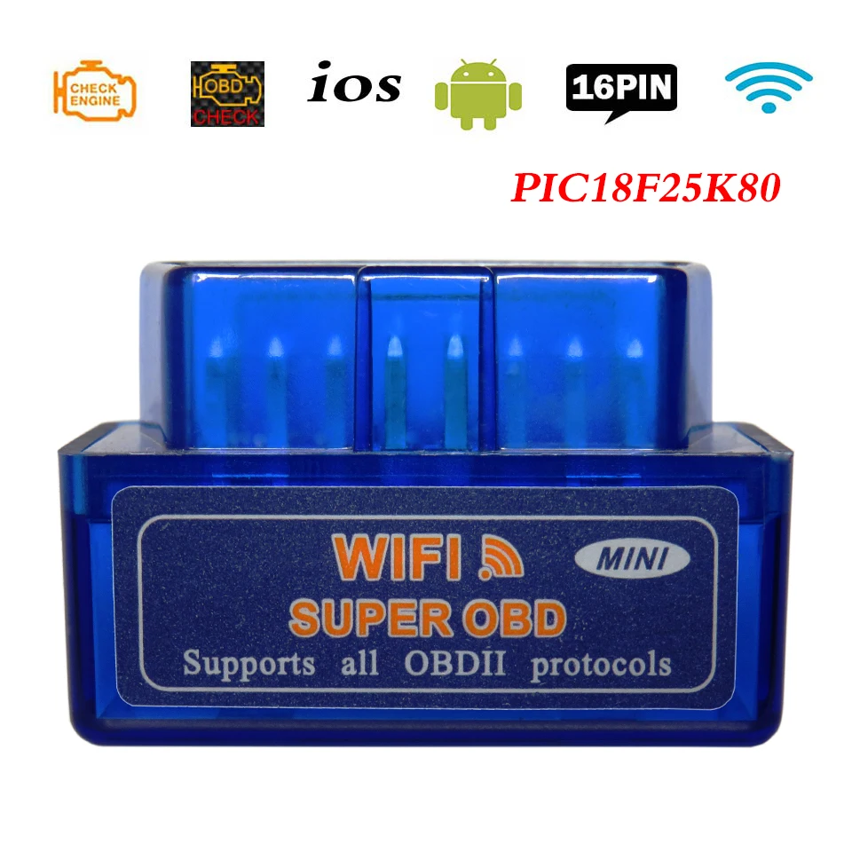 Elm327 Wifi For iPhone Adapter Auto Diagnostic Tools Obd2 Car Diagnostics Scanner Elm 327 Wi Fi Wireless Elm-327 Obdii Scanner