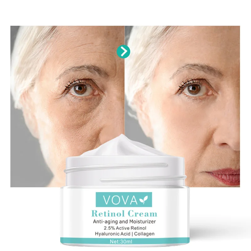 VOVA Retinol Anti Wrinkle Face Cream Collagen Hyaluronic Acid Shrink Pores Firming Improve Puffiness Moisturizing Skin Care | Красота и