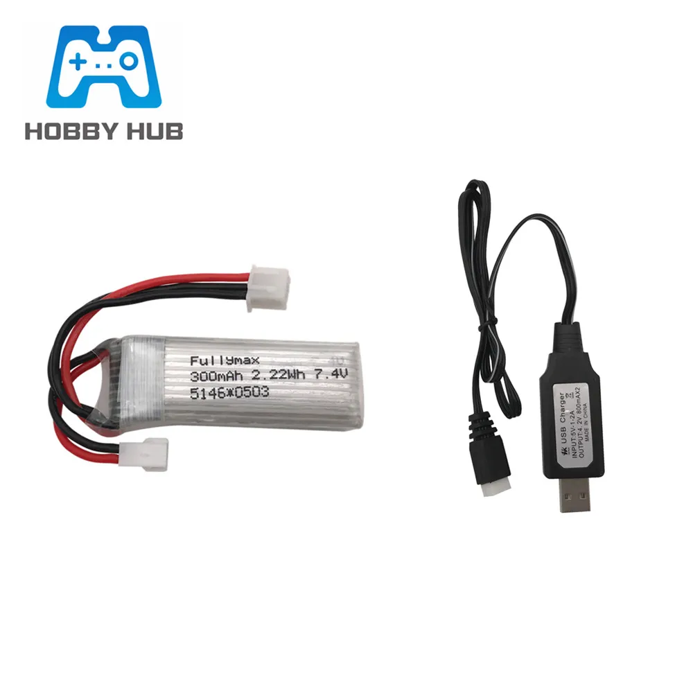 7,4 V 300mAh LiPo батарея для WLtoys F959 XK DHC-2 A600 A700 A800 A430 2.22Wh RC Дрон запасные части 7,4 v 2s li-po батарея 2 шт