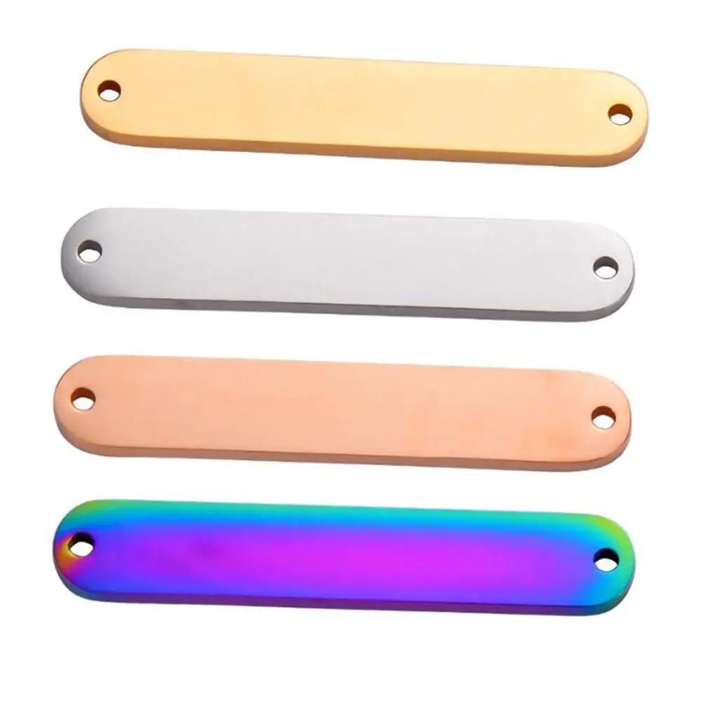 

Dropship 20 pcs 2 Sides Mirror Polished Military Army ID Stainless Steel Name Blank Dog Tags Pendant Jewelry DIY Tag Findings