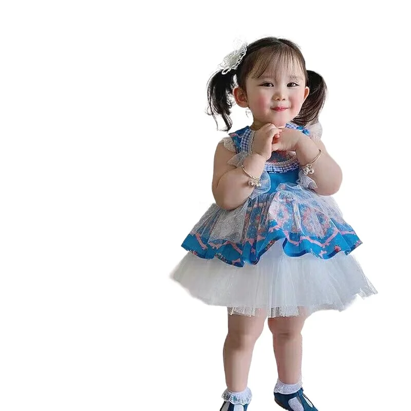 

Летняя новая испанская детская одежда платье принцессы платье лолиты для девочек на день рождения костюм для маленьких девочек Детские пла...