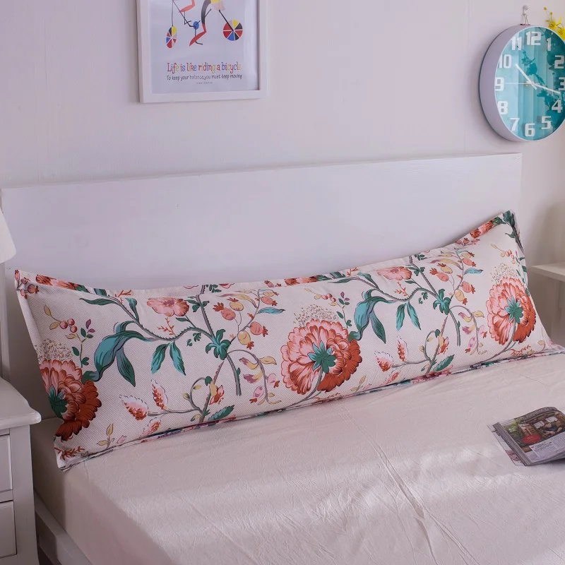 Классическая длинная наволочка с цветами и рыбками двойная для кровати 1 2 м/1 5 8 м