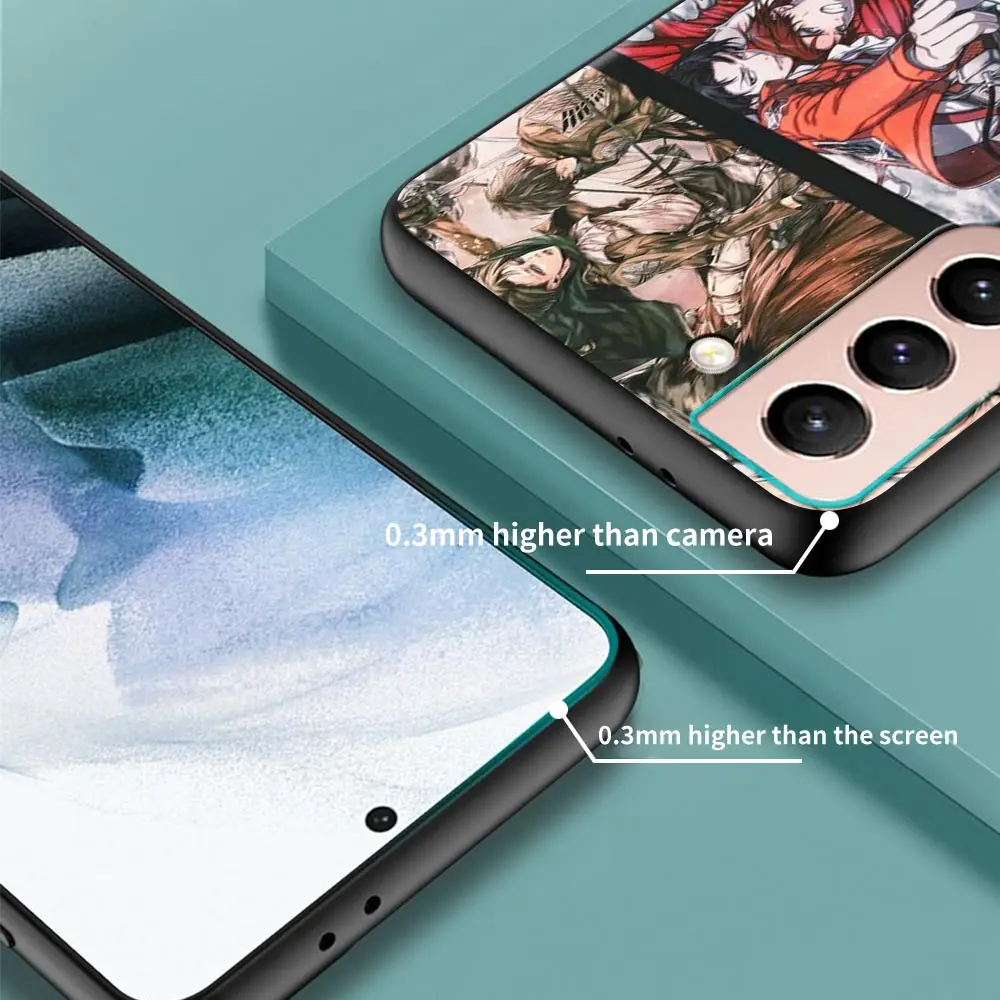 

Attack On Titan Anime Smartphone Cover For Samsung Galaxy S21 ultra S20 FE S10 Plus S9 S10e S10lite Shell Soft Fundas