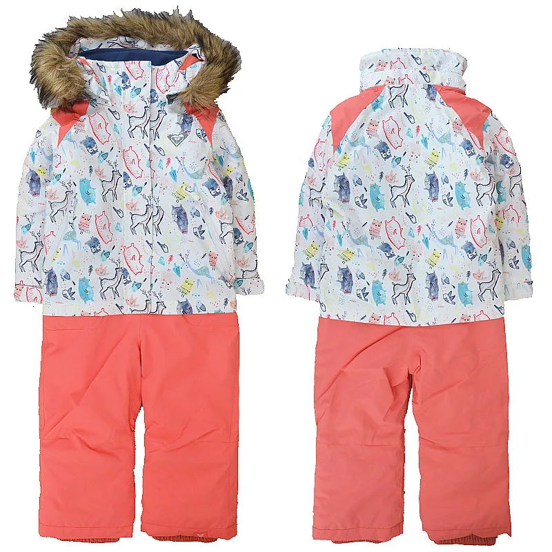 Детские ветрозащитные водонепроницаемые лыжные костюмы для мальчиков и девочек