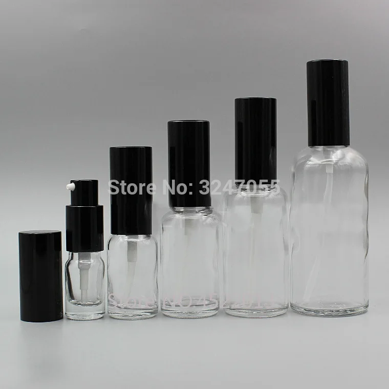 

10Pcs 20Pcs 5/10/15/20/30/50/100ml Empty Clear Cosmetic Emulsion Bottle, Glass Lotion Storage Bottle, Vial Cosmetic Containers