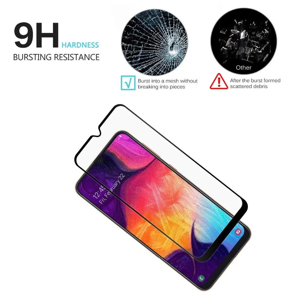 5D изогнутое закаленное стекло для Samsung Galaxy A50 A30 A10 Защита экрана A70 A40 A20 защитное