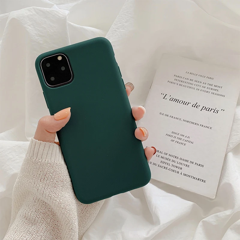 Мягкий силиконовый чехол для iphone 11 11Pro Max XS X XR 7 8 6 6s Plus матовый телефона