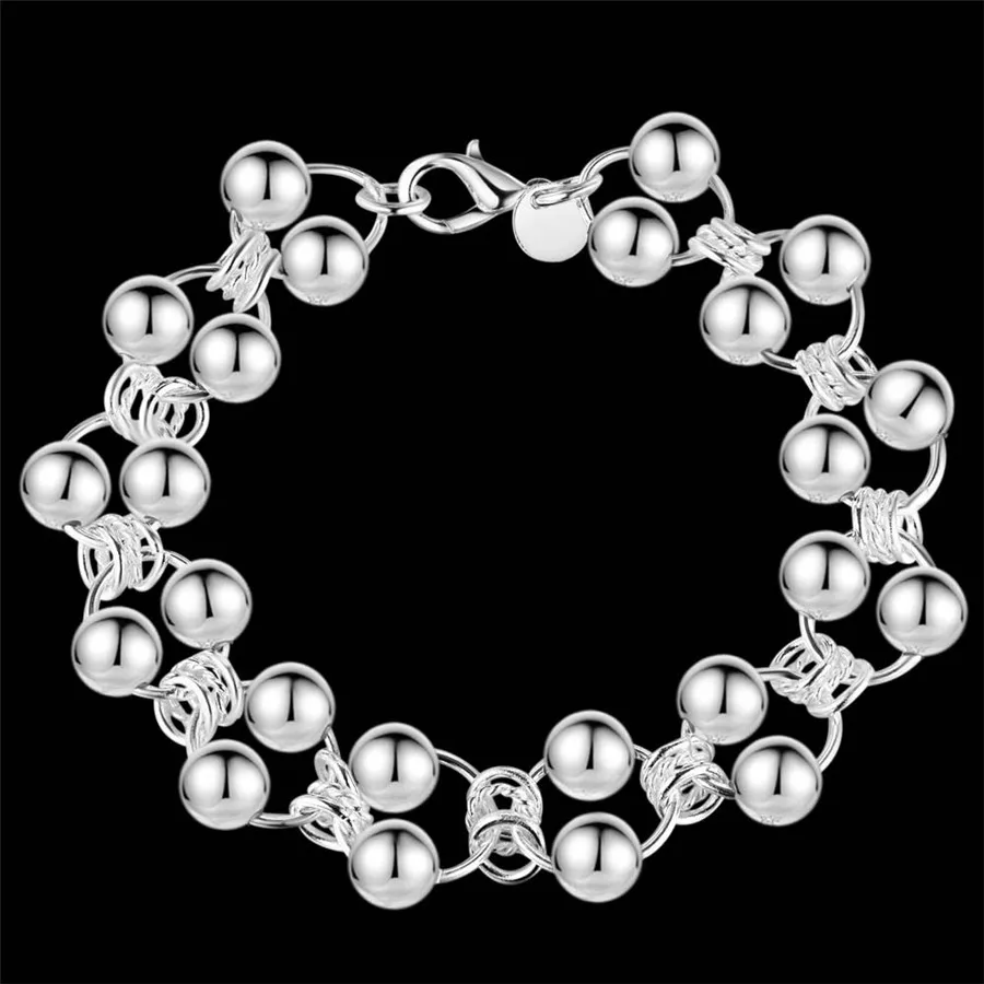 Горячая Распродажа, серебряный браслет, красивые цветы для женщин, классические высококачественные модные ювелирные изделия,, JSH-lh013 - Окраска металла: LH027