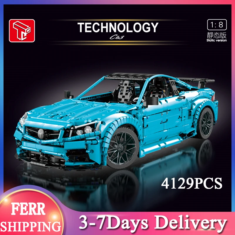 

2021 T5002 Супер гоночный автомобиль MOC техническая Механическая улица усовершенствованная модель строительные блоки 4129 шт. кирпич Обучающие и...