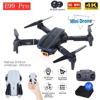 2021 new e99 pro rc drone 4k hd dual camera gps wifi fpv foldable automatic return quadcopter helicopter toys