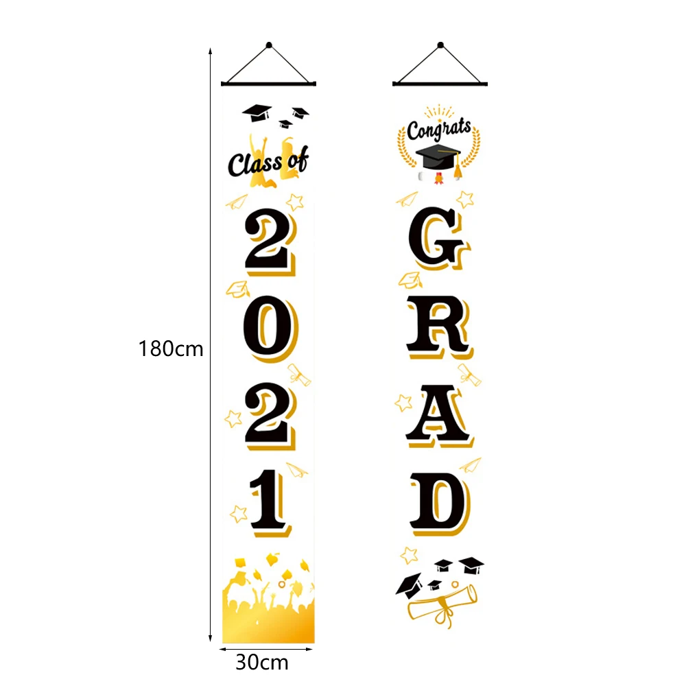 

Graduation Congrats Grad Banner Hanging Flags Porch Sign Graduation Party Door Curtain for Indoor Outdoor Home Decorations