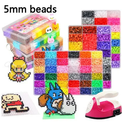 5 мм Hama beads 24/36/48 цветов perler Fuse Bead для детей DIY 3D головоломки образовательные