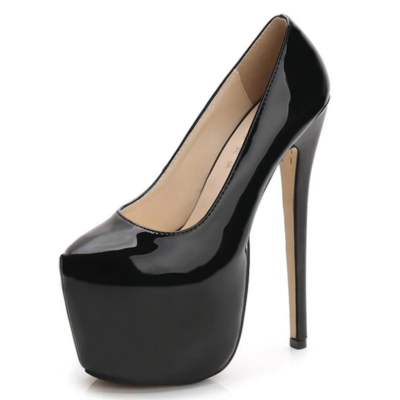 

Women Shoes Spring/Autumn Sexy Wedding Round Toe Woman Pumps Platform Very High Heel Pumps Candy Color Stilettos