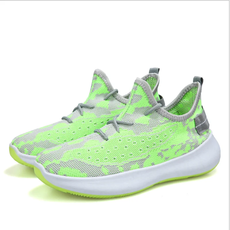 Новинка 2020 Женские Зеленые кроссовки дышащая сетка спортивная обувь для бега на