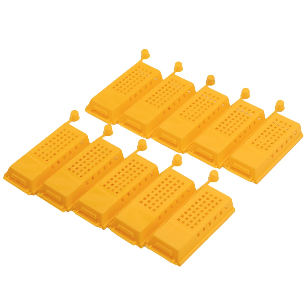 

Beekeeping ToolS 10 PCS Long Prison King Bee Cage Multi-Function Plastic Prisoner Queen Bee Cage Special Plastic Yellow Cages