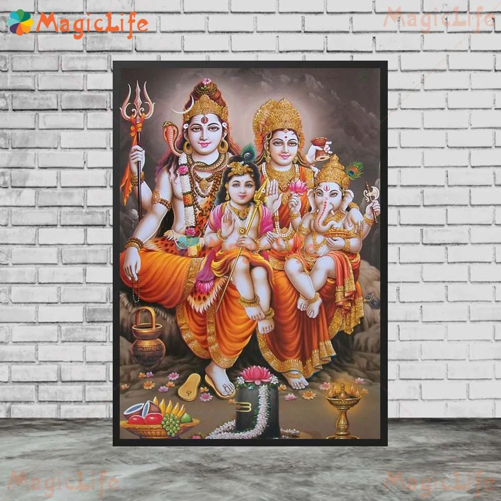 Shiva Hinduism богиня Индии настенное искусство холст живопись Бог разрушения