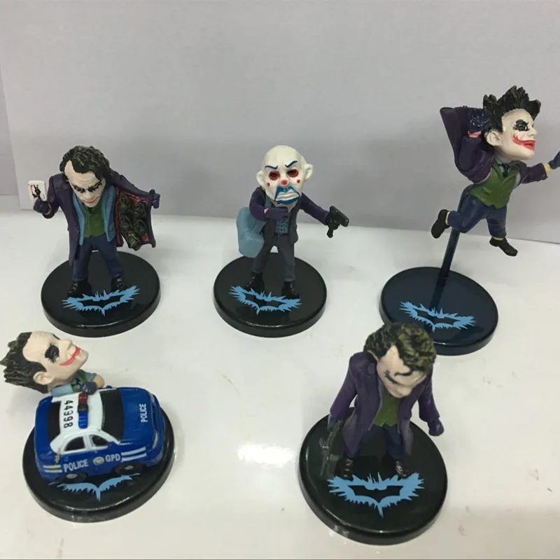 

Action Figure Anime bat 5 types of clown joker 5 PCS Set Dolly Boxes and Eggs Model Mini Toy Funny Gift