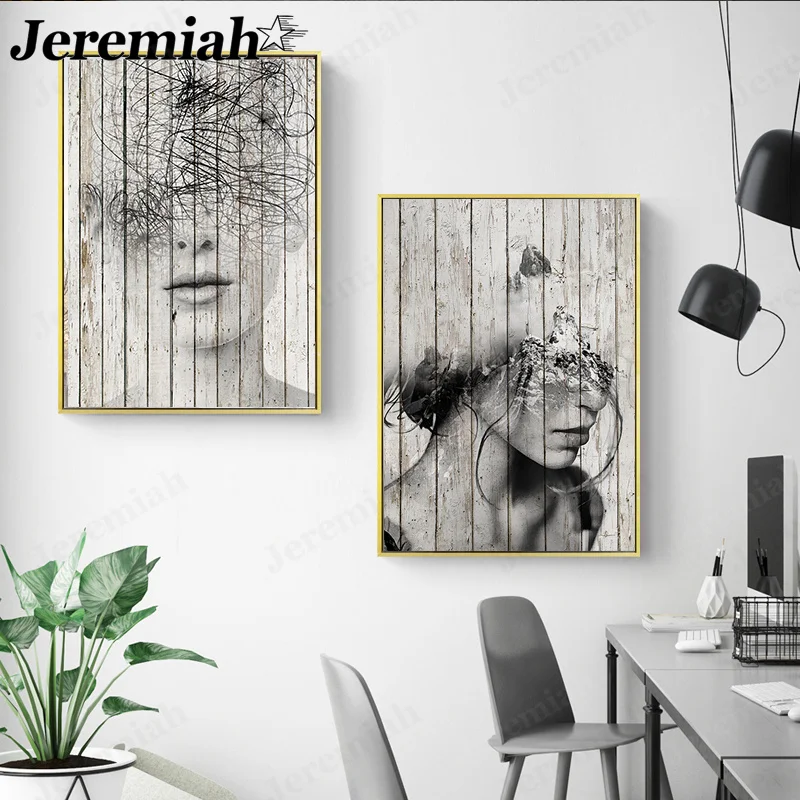 

Abstract Character Cheek Canvas Painting Creative Beauty Contour Poster Wall Art Nordic Aesthetic Home Living Room Decoration
