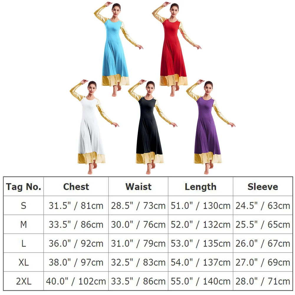 

Long Praise Dance Dress Women Girls Adult Liturgical Dance Costumes Elegant Pleated Swing Church Dresses for Women Praise Dress