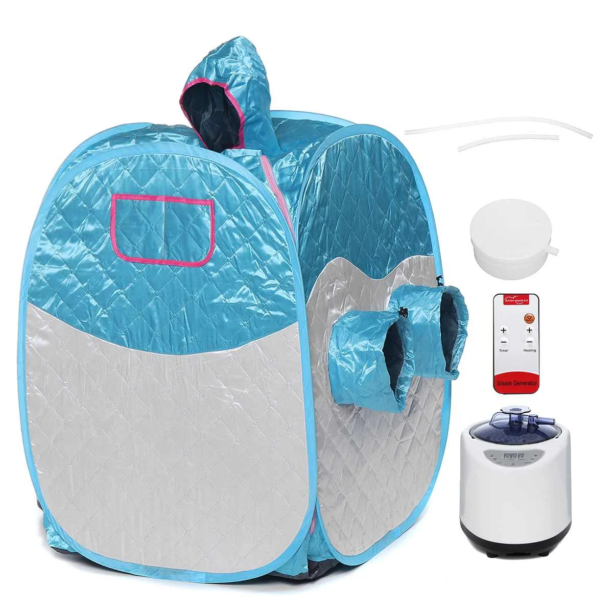 

2Person Steam Sauna Portable Room Weight Loss Slimming Calories Bath SPA Household 1000W 2.6L Generator With Remote Control