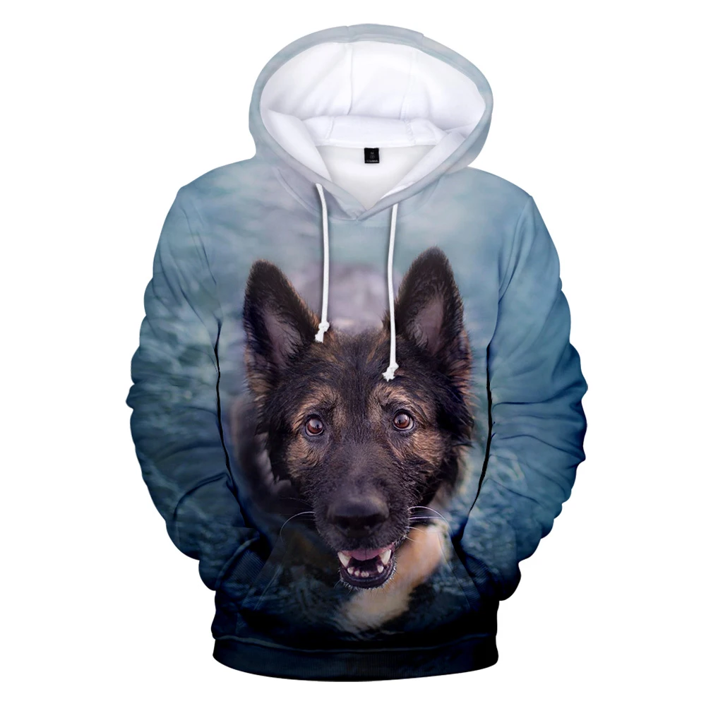 

Newest Nieuwe aankomst duitse herder hoodies sweatshirt Hoge Kwaliteit Trui Hond liefhebbers mannen/vrouwen Herfst Wi Lu Loose