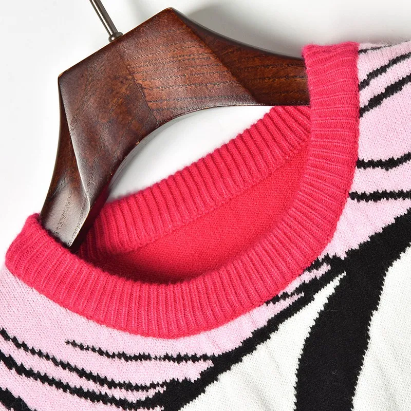 Модные длинные свитера оверсайз Осень-зима 2019 хитовый цвет абстрактное