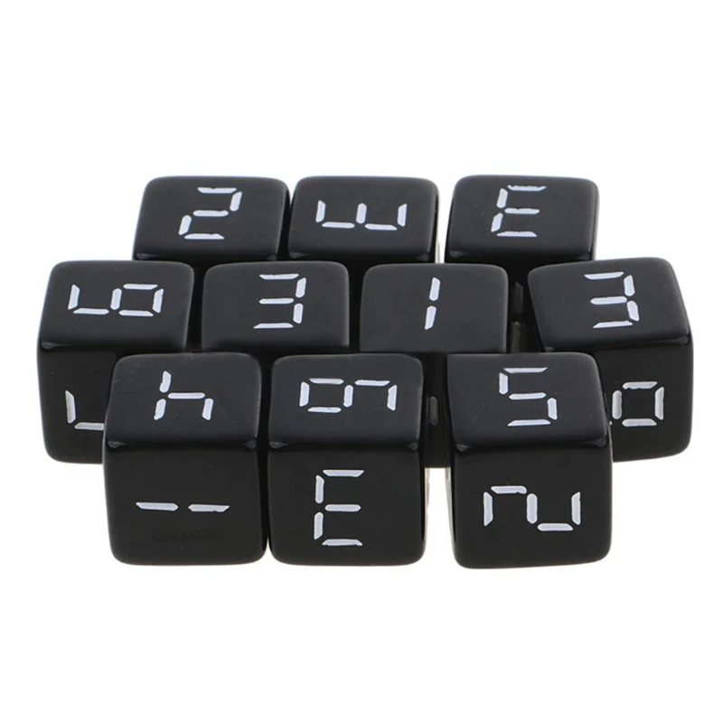 

10PCS/LOT Board Playing Game Accessory 16mm D6 Dice Six Sided Die With Numbers for Funny Party Club Pub