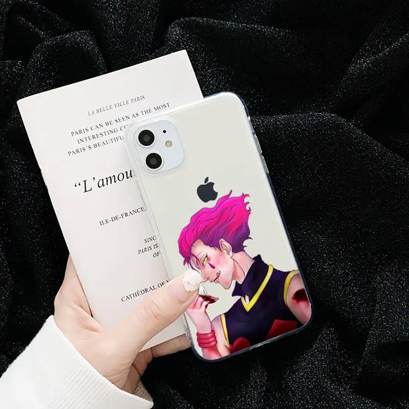

Anime Hunter X hunter comic Phone Case Transparent for iPhone 6 7 8 11 12 s mini pro X XS XR MAX Plus cover funda shell