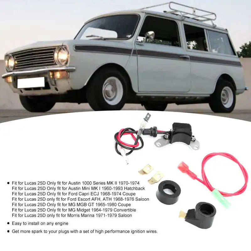 

Car Auto spark Electronic Ignition Points Conversion Kit Car Modification Accessories Fit for Lucas 25D + DM2