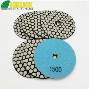 Полировальные диски SHDIATOOL, 7 шт., 4 дюйма, #1500, для сухого алмаза, очень конкурентоспособный диаметр 100 мм, полимерные клещи, алмазные гибкие шлифовальные диски