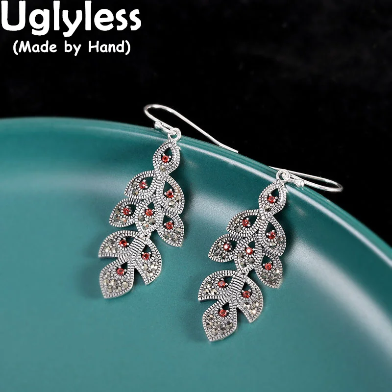 

Серьги женские из серебра 925 пробы, с гранатом