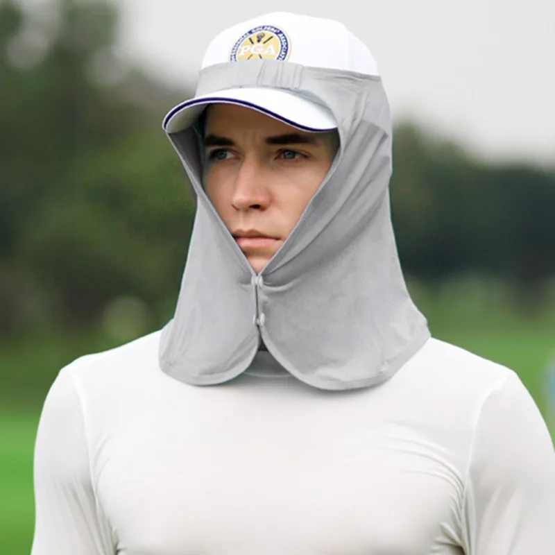 

Summer Sunscreen Golf Ice Silk Mask and Neck Protector Sunscreen Hooded Without Hat Outdoor Golf