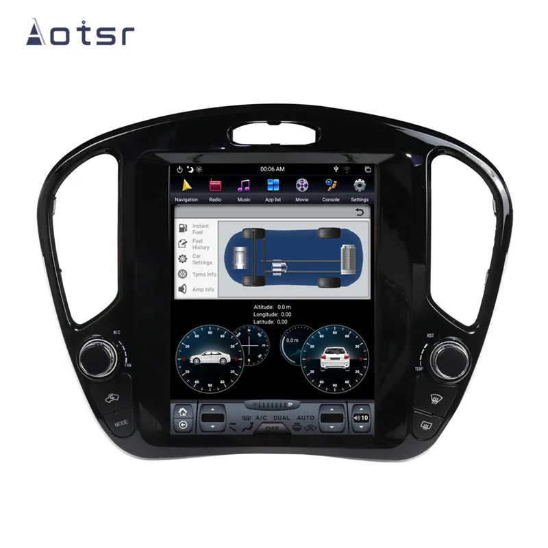 Автомобильный радиоприемник AOTSR Tesla Android 9 PX6 для Infiniti ESQ / Nissan Juke 2011 2018